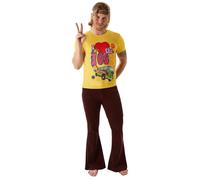 I Love The 70's T-Shirt Hommes Disco 1970s Adultes Déguisement Hippie