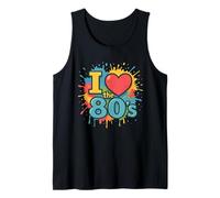 I Love the 80's Retro 80's Party Time Throwback Graphic Art Débardeur