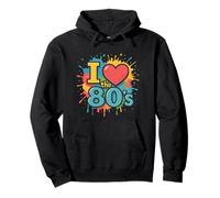 I Love the 80's Retro 80's Party Time Throwback Graphic Art Sweat à Capuche