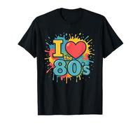 I Love the 80's Retro 80's Party Time Throwback Graphic Art T-Shirt