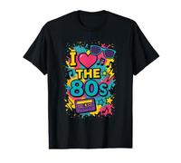 I Love The 80s Retro Music Nostalgie Throwback Party T-Shirt Graphique avec Valeur