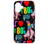 I Love The 80's Retro Rainbow Legs Patins à roulettes Rose Coque pour iPhone 16