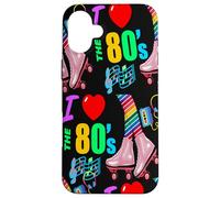 I Love The 80's Retro Rainbow Legs Patins à roulettes Rose Coque pour iPhone 16 Plus