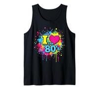 I Love The 80's Retro Splash Celebration Vintage Classic Fun Débardeur