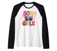 I Love The 80's Slogan, 80s-Themed Party Costume for Girls Manche Raglan