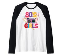 I Love The 80's Slogan, 80s-Themed Party Costume for Girls Manche Raglan