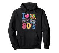 I Love The 80's Slogan, 80s-Themed Party Costume for Women Sweat à Capuche