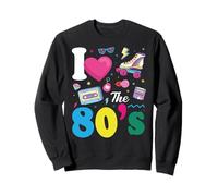 I Love The 80's Slogan, 80s-Themed Party Costume for Women Sweatshirt