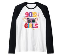 I Love The 90's Slogan, 90s-Themed Party Costume for Girls Manche Raglan