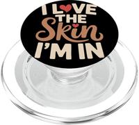 I Love The Skin I'm in Affirmation Rétro Amour De Soi PopSockets PopGrip pour MagSafe