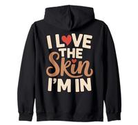I Love The Skin I'm in Affirmation Rétro Amour De Soi Sweat à Capuche