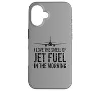 I Love The Smell of Jet Fuel in The Morning Aviation Humour Coque pour iPhone 16
