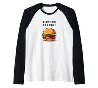 I Love This Product - Funny Small Bite Burger Cartoon Manche Raglan