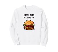 I Love This Product - Funny Small Bite Burger Cartoon Sweatshirt