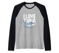 I Love Thon Fishing Ocean Passion Manche Raglan