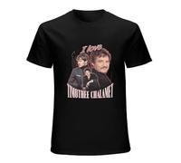 I Love Timothee Chalamet Pedro Pascal Cursed Fan Collage T-Shirt Summer Clothes Funny T Shirt Mens Funny T Shirts Black Size XL
