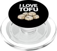 I Love Tofu Vegan Food Lover Humour PopSockets PopGrip pour MagSafe