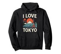 I Love Tokyo Japon Mont Fuji Skyline Voyage Esthétique Sweat à Capuche