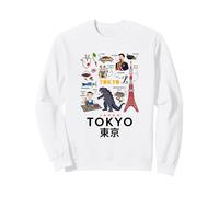 I Love Tokyo, Wonderful Tokyo Japan Childish Culture Doodles Sweatshirt