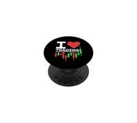I Love Trading - Candlestick Chart Trader Design Vieilli PopSockets PopGrip Adhésif