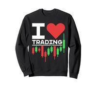 I Love Trading - Candlestick Chart Trader Design Vieilli Sweatshirt