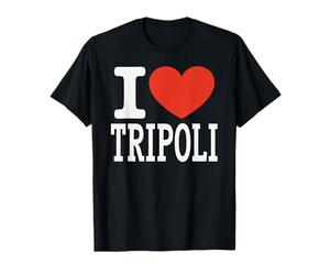 I Love Tripoli City Heart Graphic Souvenir Voyage T-Shirt