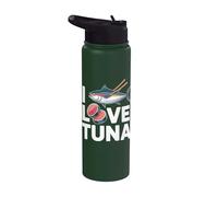 I Love Tuna Sushi Lover Baguettes Poisson Stainless Steel Insulated Water Bottle