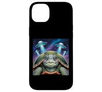 I Love Turtles Sea Selfie avec des OVNIS extraterrestres Tortue bizarre Coque pour iPhone 14 Plus