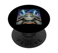 I Love Turtles Sea Selfie avec des OVNIS extraterrestres Tortue bizarre PopSockets PopGrip Adhésif