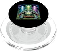 I Love Turtles Sea Selfie avec des OVNIS extraterrestres Tortue bizarre PopSockets PopGrip pour MagSafe