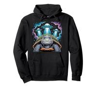 I Love Turtles Sea Selfie avec des OVNIS extraterrestres Tortue bizarre Sweat à Capuche