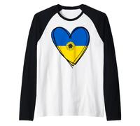 I Love Ukraine Cool Ukraine Drapeau Ukraine Cœur Ukrainian Mommy Pride Manche Raglan