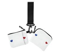 I Love Usa 4th of July Independence Day Lot de 2 portefeuilles à double dragonne pour femme avec porte-clés pour un usage quotidien, I love usa 4th of July Independence Day, 1 size, Décontracté