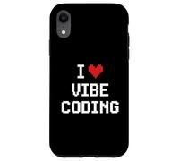 I Love Vibe Codage Pixel Heart Programming Coder Coque pour iPhone XR