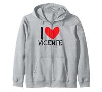 I Love Vicente Nom personnalisé Homme Guy BFF Friend Heart Sweat à Capuche