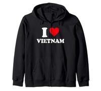 I Love Vietnam Coeur Cadeau Vietnamien Vietnamienne Sweat à Capuche