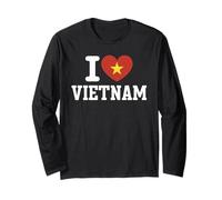 I Love Vietnam Heart Vietnamese Roots Manche Longue