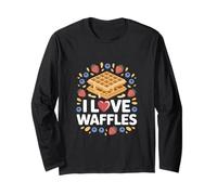 I Love Waffles Berry Breakfast Delight Morning Manche Longue