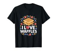 I Love Waffles Berry Breakfast Delight Morning T-Shirt Graphique avec Valeur