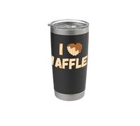 I Love Waffles | Gaufres au chocolat en forme de cœur Gobelet isotherme en acier inoxydable double paroi