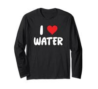 I Love Water - Ocean River Rain Drink Drink Manche Longue