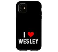 I Love Wesley Cœur Vieilli Coque pour iPhone 11