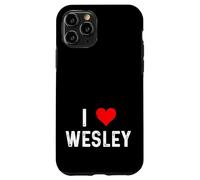 I Love Wesley Cœur Vieilli Coque pour iPhone 11 Pro