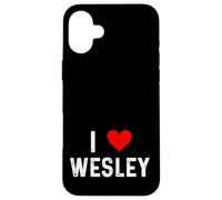I Love Wesley Cœur Vieilli Coque pour iPhone 16 Plus