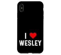 I Love Wesley Cœur Vieilli Coque pour iPhone XS Max