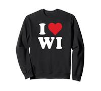 I Love WI Initials I Heart W.I. First Last Name W I Sweatshirt