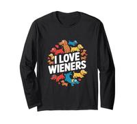 I Love Wieners Funny Teckel Dogs Manche Longue