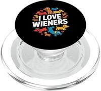 I Love Wieners Funny Teckel Dogs PopSockets PopGrip pour MagSafe