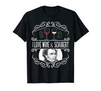 I Love Wine Red White & Classic Music Vintage : Schubert T-Shirt
