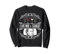I Love Wine Red White & Classical Music Vintage : Schubert Sweatshirt